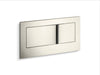 KOHLER K-6298 Veil Flush actuator plate for 2"x6" in-wall tank and carrier system, vibrant polished nickel