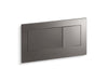 KOHLER K-6298 Veil Flush actuator plate for 2"x6" in-wall tank and carrier system, vibrant titanium