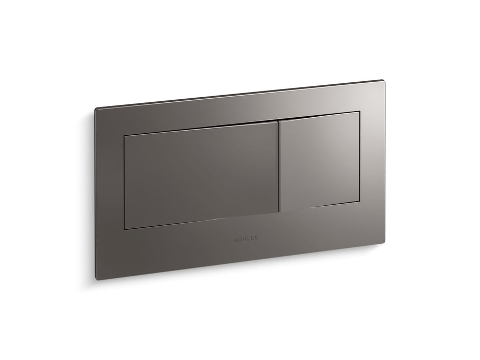 KOHLER K-6298 Veil Flush actuator plate for 2"x6" in-wall tank and carrier system, vibrant titanium