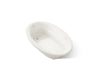 KOHLER K-6347-GH Sunward 66" x 42" drop-in Heated BubbleMassage air bath, biscuit