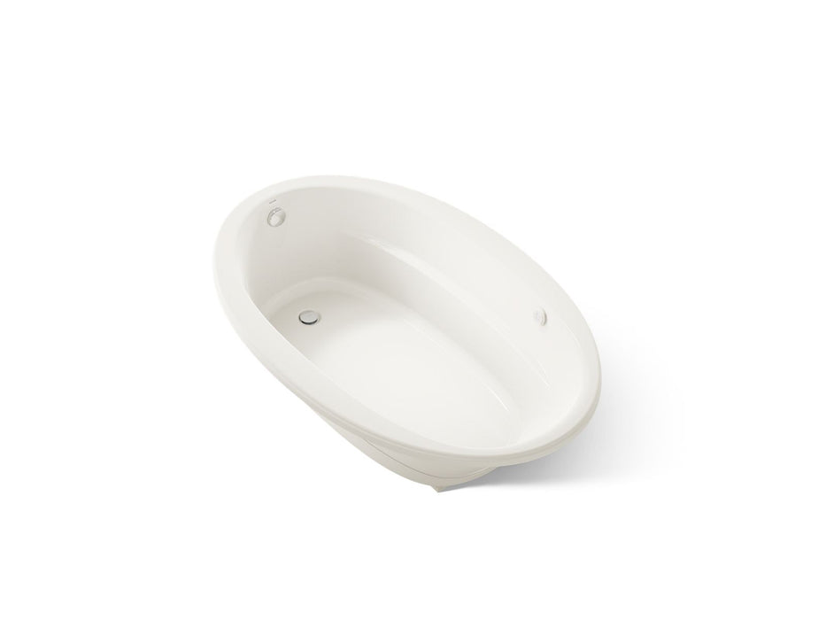 KOHLER K-6347-GH Sunward 66" x 42" drop-in Heated BubbleMassage air bath, biscuit