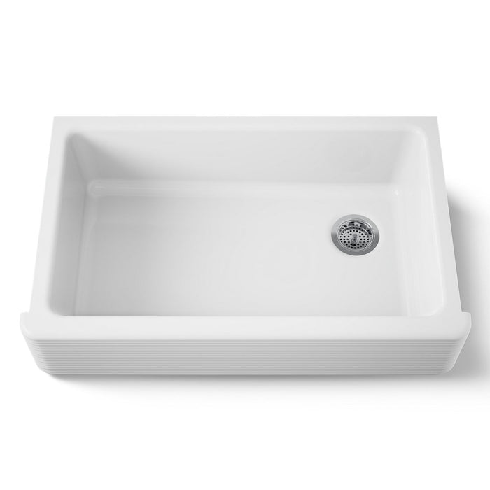 KOHLER K-6351-0 Hayridge Whitehaven K-6351 Whitehaven 35-11/16" Undermount Single-bowl Farmhouse Kitchen Sink - view 5