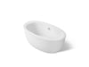 KOHLER K-6369-0 K-6369 Sunstruck 65-1/2" x 35-1/2" Freestanding Bath with Fluted Shroud, white