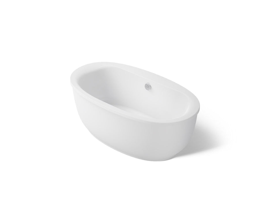KOHLER K-6369-0 K-6369 Sunstruck 65-1/2" x 35-1/2" Freestanding Bath with Fluted Shroud, white