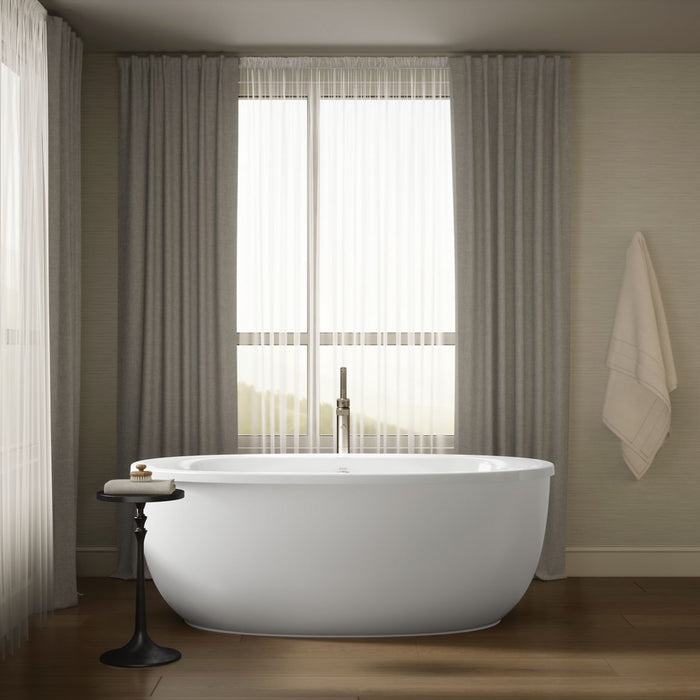 KOHLER K-6369-0 K-6369 Sunstruck 65-1/2" x 35-1/2" Freestanding Bath with Fluted Shroud, white - view 5
