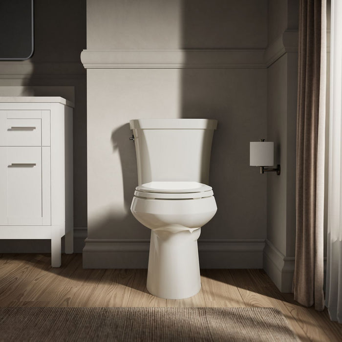 KOHLER K-6393 Highline Two-piece elongated toilet, dual-flush, biscuit - view 5