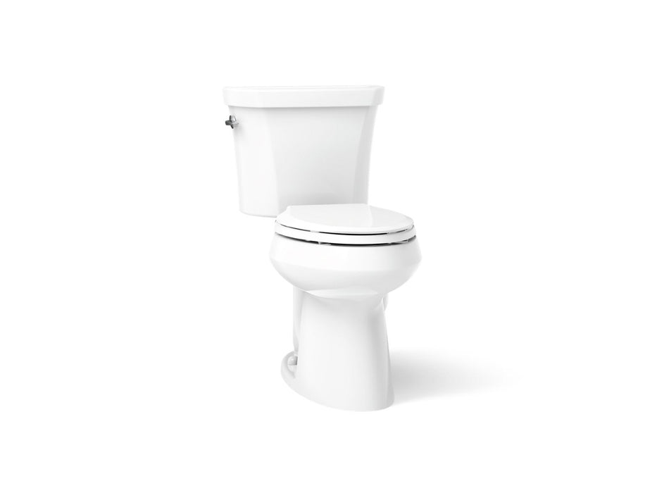 KOHLER K-6393 Highline Two-piece elongated toilet, dual-flush, white