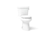 KOHLER K-6393-RA Highline Two-piece elongated toilet, dual-flush, white