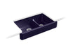 KOHLER K-6426 Whitehaven Smart Divide 35-1/2" undermount double-bowl farmhouse kitchen sink with short apron, indigo blue
