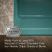 KOHLER K-6426 Whitehaven Smart Divide 35-1/2" undermount double-bowl farmhouse kitchen sink with short apron, teal - view 3
