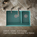 KOHLER K-6426 Whitehaven Smart Divide 35-1/2" undermount double-bowl farmhouse kitchen sink with short apron, teal - view 4