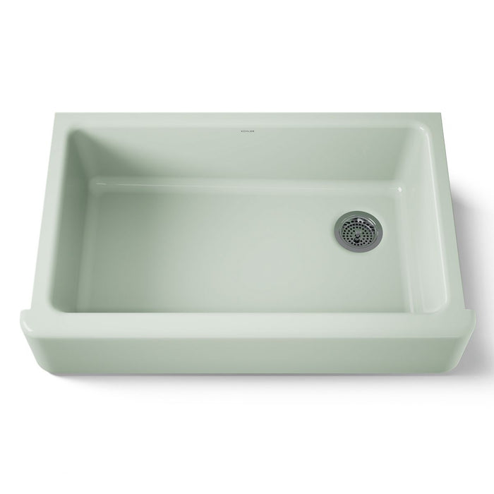 KOHLER K-6489 Whitehaven 35-3/4" undermount single-bowl farmhouse kitchen sink, aspen green - view 5