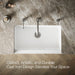 KOHLER K-6546 Dickinson 33" undermount single-bowl farmhouse kitchen sink, white - view 3