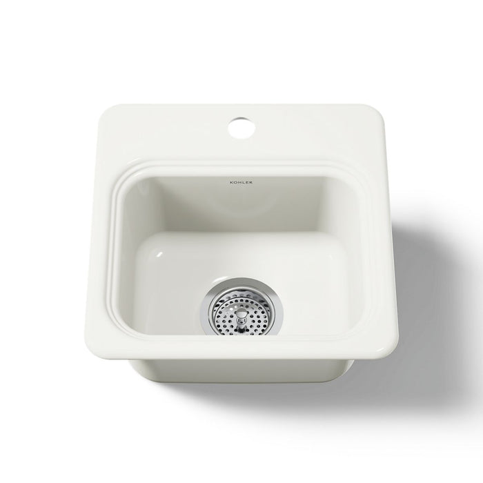 KOHLER K-6579-1 Northland 15" top-mount single-bowl bar sink, biscuit - view 4