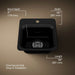 KOHLER K-6579-1 Northland 15" top-mount single-bowl bar sink, black black - view 3