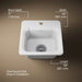 KOHLER K-6579-1 Northland 15" top-mount single-bowl bar sink, white - view 5
