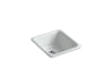 KOHLER K-6584 Iron/Tones 17" top-/undermount single-bowl bar sink, ice grey