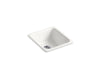 KOHLER K-6584 Iron/Tones 17" top-/undermount single-bowl bar sink, sea salt
