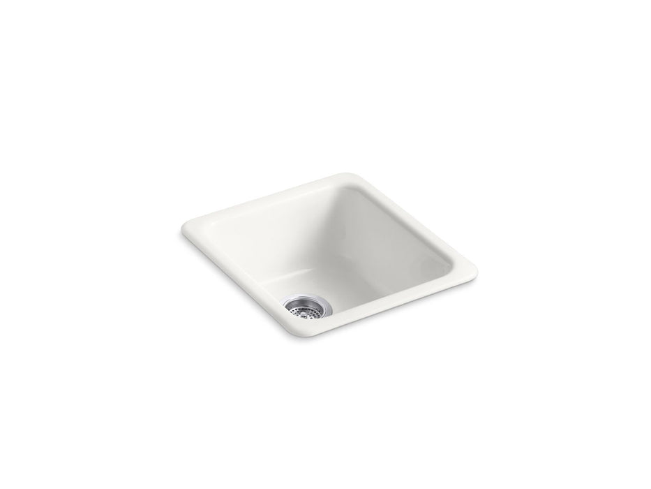 KOHLER K-6584 Iron/Tones 17" top-/undermount single-bowl bar sink, sea salt