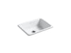 KOHLER Iron/Tones 24-1/4" top-/undermount single-bowl bar sink