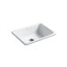 KOHLER Iron/Tones 24-1/4" top-/undermount single-bowl bar sink