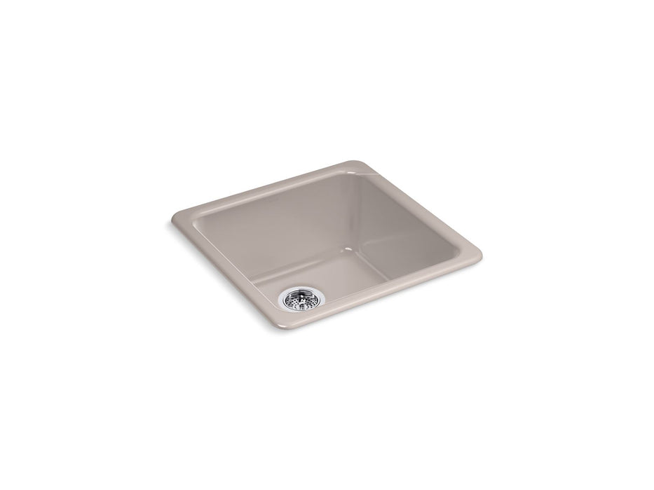 KOHLER K-6587 Iron/Tones 21" top-/undermount single-bowl bar sink, truffle