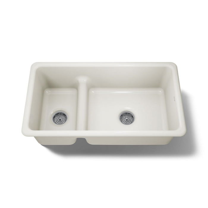 KOHLER K-6625 Iron/Tones Smart Divide 33" top-/undermount double-bowl kitchen sink