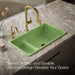 KOHLER K-6625 Iron/Tones Smart Divide 33" top-/undermount double-bowl kitchen sink, fresh green - view 3