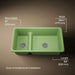 KOHLER K-6625 Iron/Tones Smart Divide 33" top-/undermount double-bowl kitchen sink, fresh green - view 5