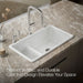 KOHLER K-6625 Iron/Tones Smart Divide 33" top-/undermount double-bowl kitchen sink, white - view 3