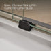KOHLER K-701695-L Composed Sliding shower door, 78" H x 44-1/8 - 47-7/8" W, with 3/8" thick Crystal Clear glass, anodized...