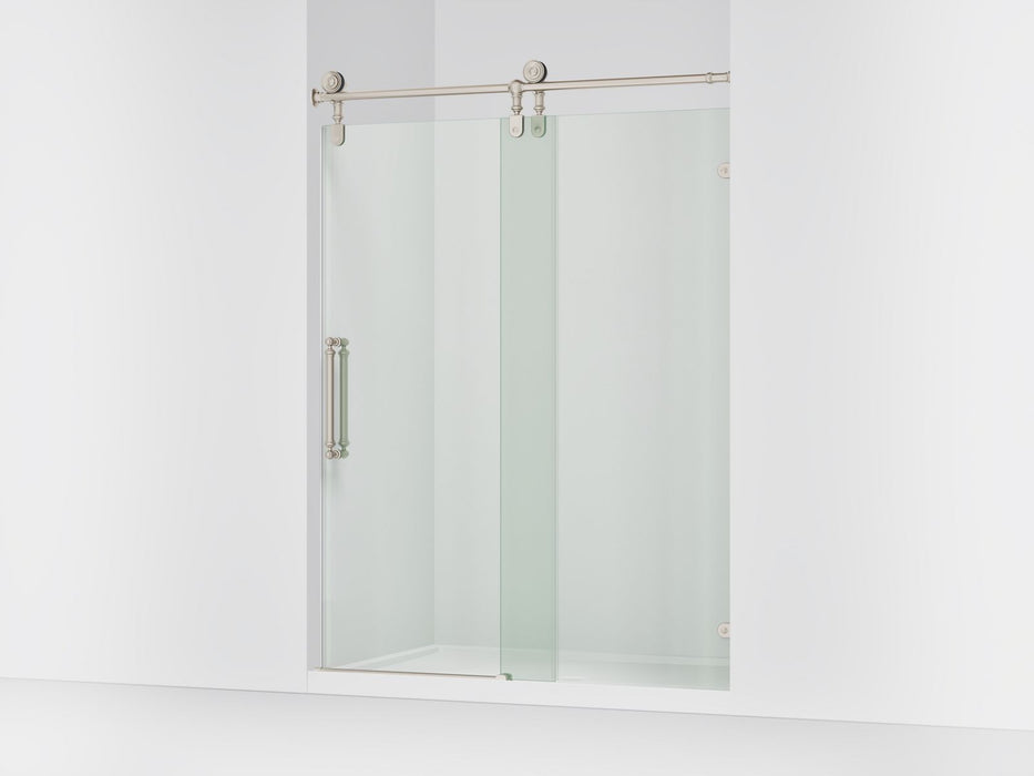 KOHLER K-701725-10L Artifacts 80-7/8" H sliding shower door with 3/8"-thick glass, vibrant brushed nickel