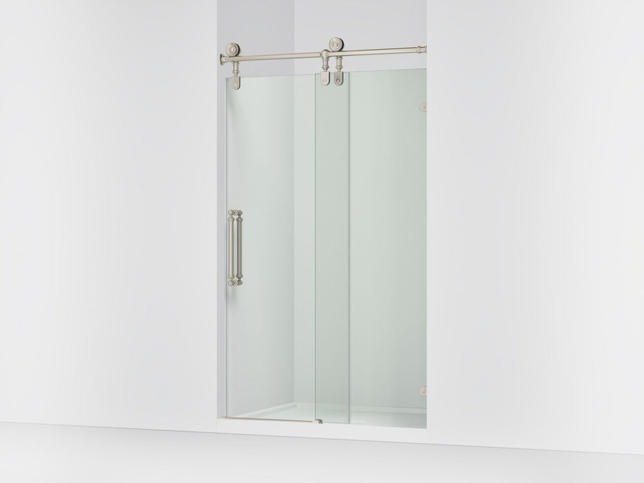 KOHLER K-701727-10L Artifacts 80-7/8" H sliding shower door with 3/8"-thick glass, vibrant brushed nickel