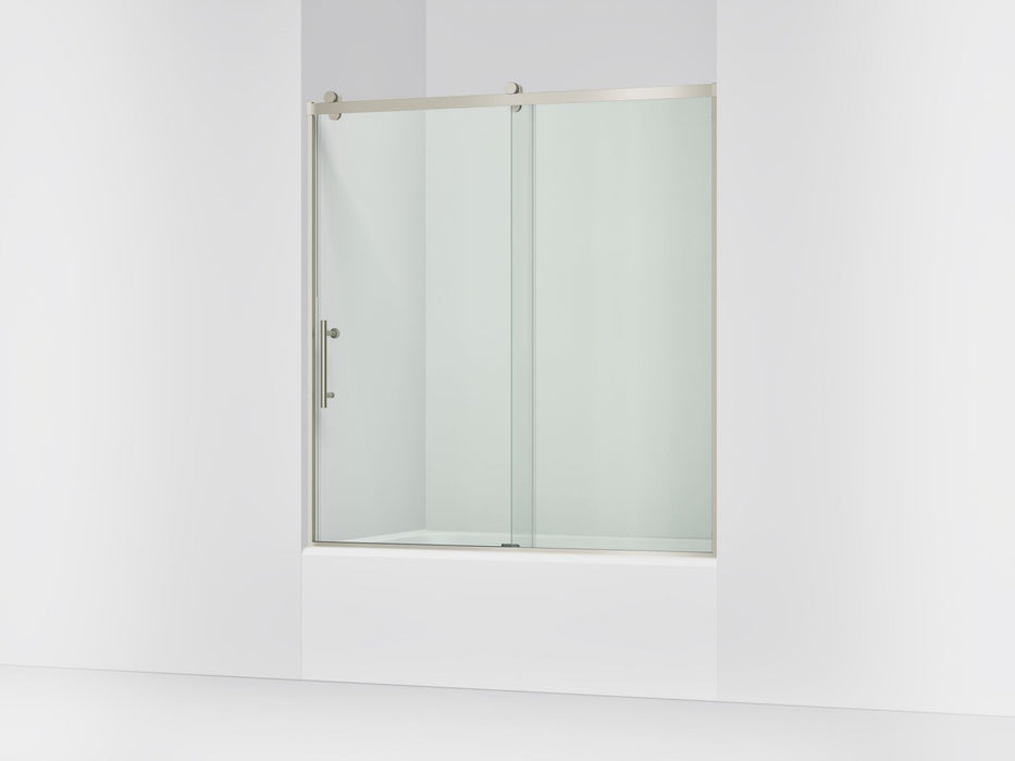 KOHLER K-702253-10L Rely 62-1/2" H sliding bath door with 3/8"-thick glass, anodized brushed nickel