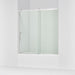 KOHLER K-702253-10L Rely 62-1/2" H sliding bath door with 3/8"-thick glass, bright polished silver