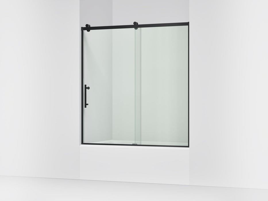 KOHLER K-702253-10L Rely 62-1/2" H sliding bath door with 3/8"-thick glass, matte black