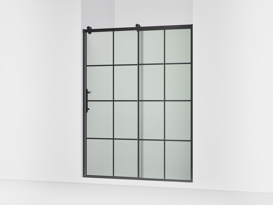 KOHLER K-702256-10G80 Rely 77" H sliding shower door with 3/8"-thick glass, matte black