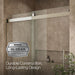 KOHLER K-702419-L Levity Frameless sliding bath door, 61-9/16" H x 56-5/8 - 59-5/8" W, with 5/16"-thick Crystal Clear...