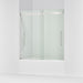 KOHLER K-702419-L Levity Frameless sliding bath door, 61-9/16" H x 56-5/8 - 59-5/8" W, with 5/16"-thick Crystal Clear...