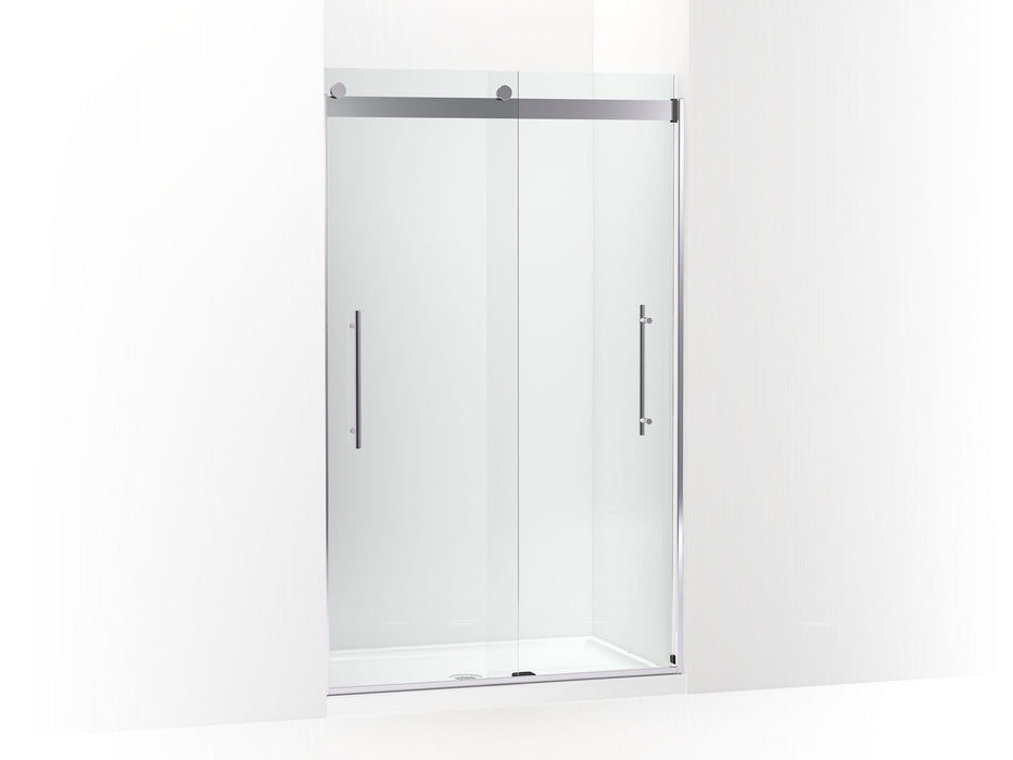 KOHLER K-702421-L Levity Frameless sliding shower door, 77-9/16" H x 44-5/8 - 47-5/8" W, with 5/16"-thick Crystal Clear glass