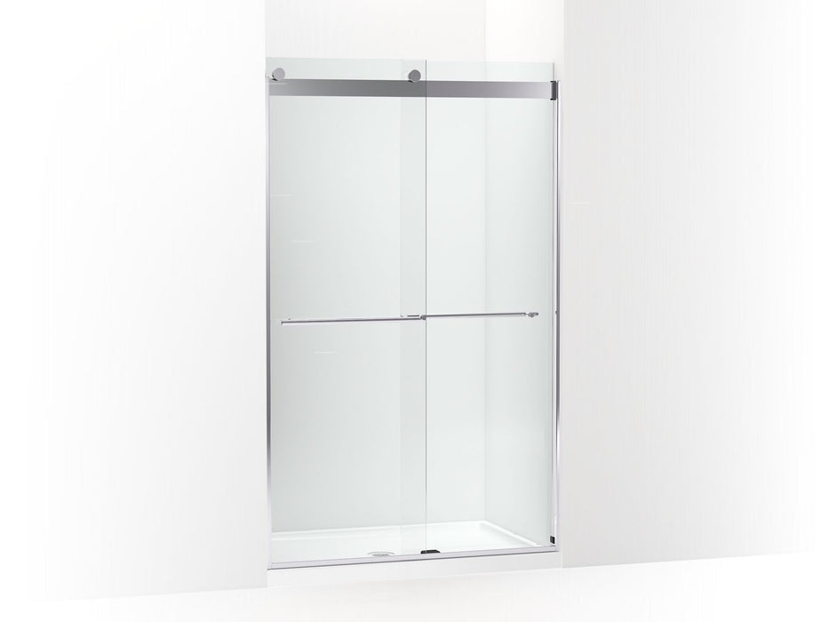 KOHLER K-702422-L Levity Frameless sliding shower door, 77-9/16" H x 44-5/8 - 47-5/8" W, with 5/16"-thick Crystal Clear glass