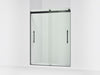 KOHLER K-702423-L Levity Frameless sliding shower door, 77-9/16" H x 56-5/8 - 59-5/8" W, with 5/16"-thick Crystal Clear...