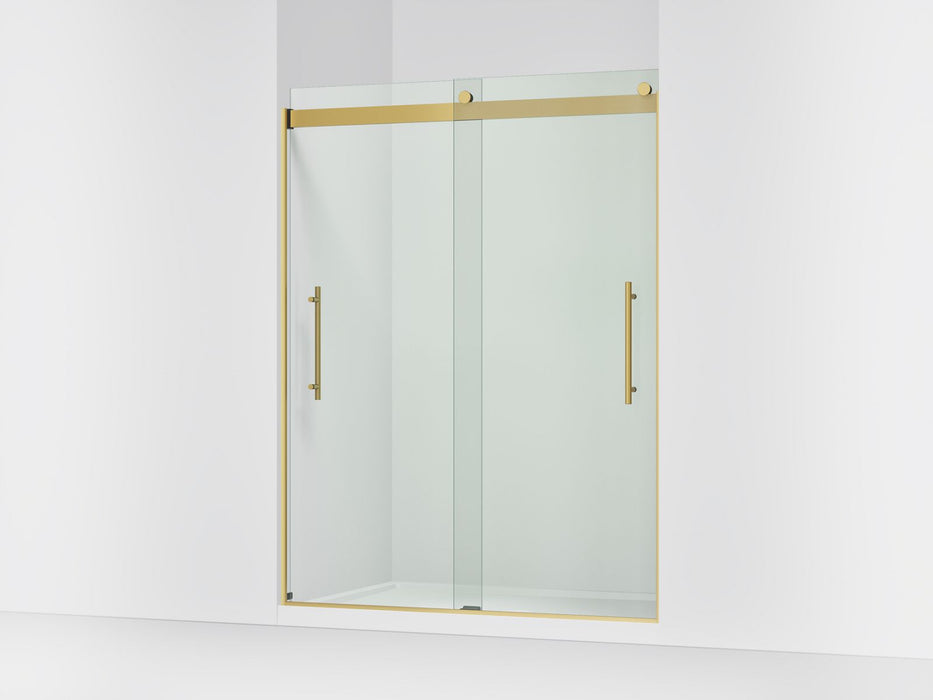 KOHLER K-702423-L Levity Frameless sliding shower door, 77-9/16" H x 56-5/8 - 59-5/8" W, with 5/16"-thick Crystal Clear glass