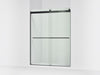 KOHLER K-702424-L Levity Frameless sliding shower door, 77-9/16" H x 56-5/8 - 59-5/8" W, with 5/16"-thick Crystal Clear...