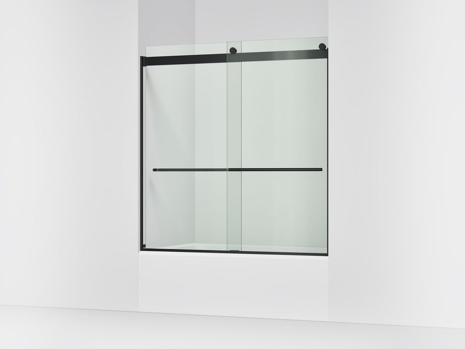 KOHLER K-702426-L Levity 61-9/16" H sliding bath door with 3/8"-thick glass, matte black