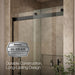 KOHLER K-702427-L Levity Frameless sliding shower door, 81-5/8" H x 44-5/8 - 47-5/8" W, with 3/8"-thick Crystal Clear...