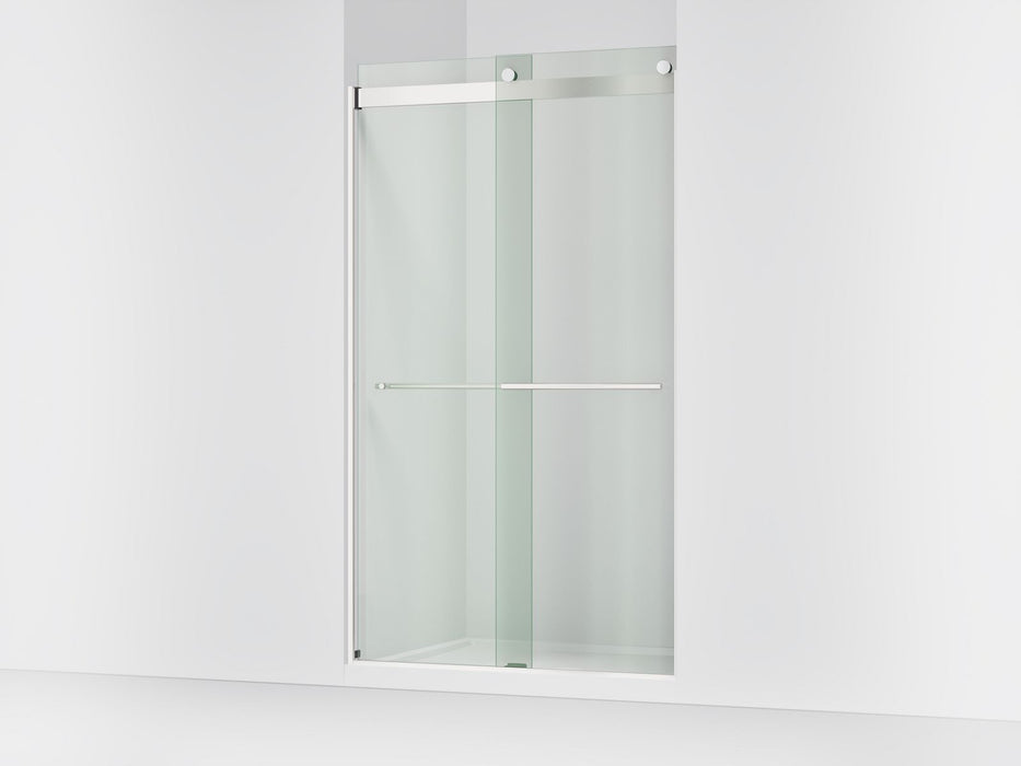 KOHLER K-702428-L Levity Frameless sliding shower door, 81-5/8" H x 44-5/8 - 47-5/8" W, with 3/8"-thick Crystal Clear...