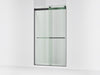 KOHLER K-702428-L Levity Frameless sliding shower door, 81-5/8" H x 44-5/8 - 47-5/8" W, with 3/8"-thick Crystal Clear...
