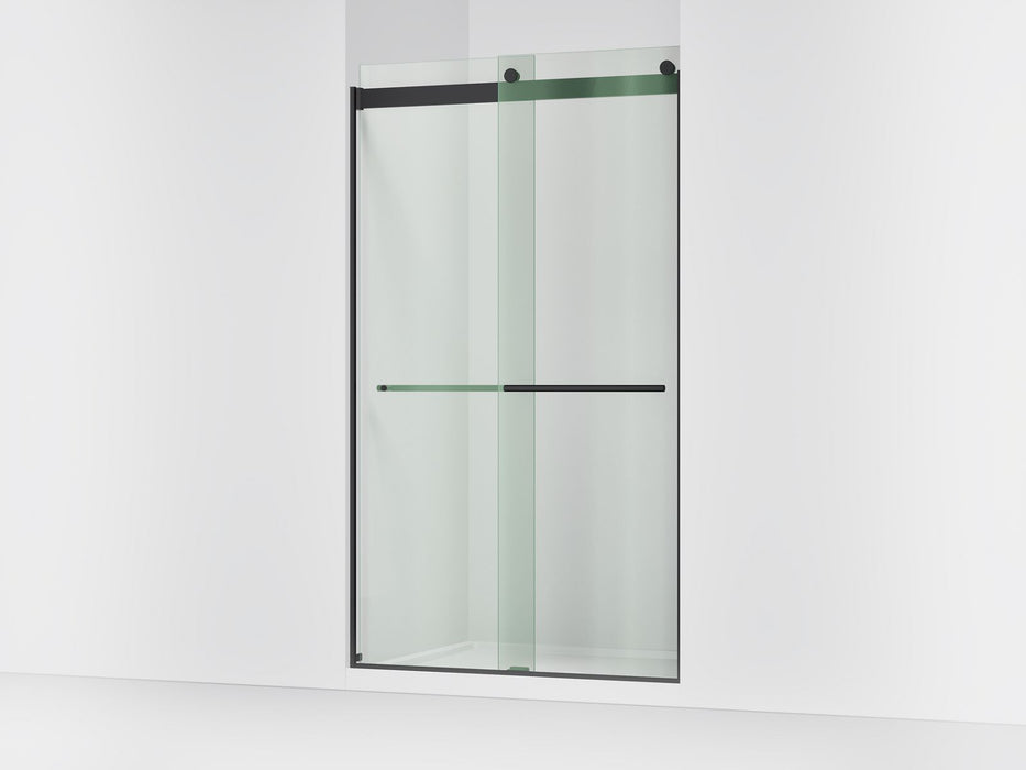 KOHLER K-702428-L Levity Frameless sliding shower door, 81-5/8" H x 44-5/8 - 47-5/8" W, with 3/8"-thick Crystal Clear...
