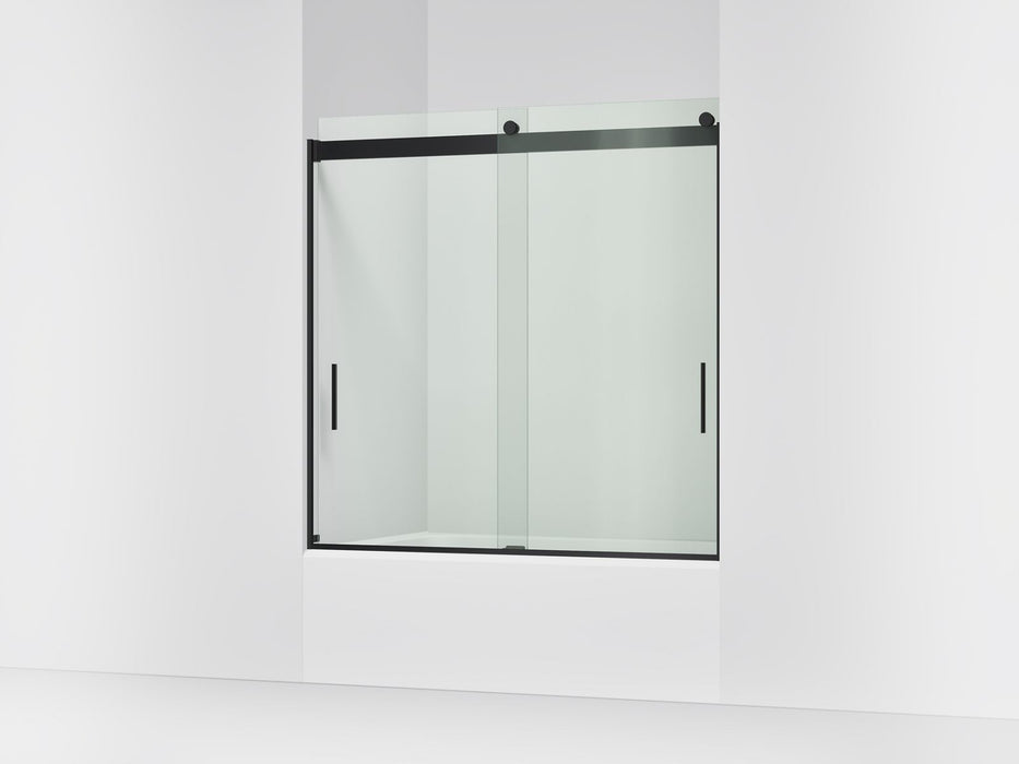 KOHLER K-706002-L Levity Sliding bath door, 59-3/4" H x 56-5/8 - 59-5/8" W, with 1/4" thick Crystal Clear glass